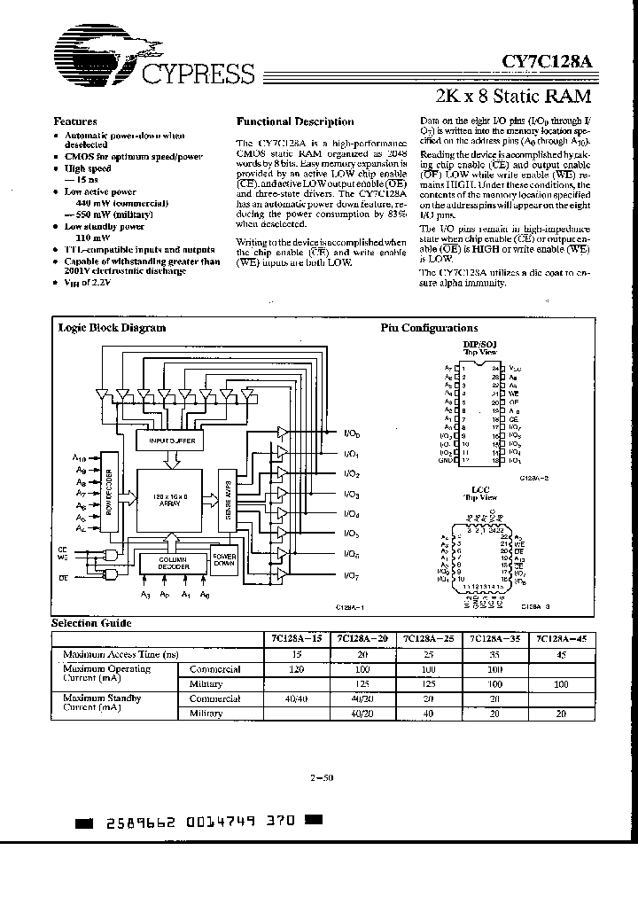 CY7C128A-25VCT_4255235.PDF Datasheet