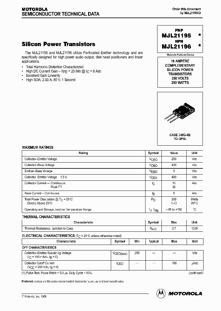 MJL21195_4271431.PDF Datasheet