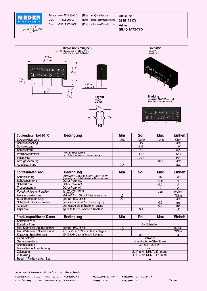 SIL15-1A72-71DDE_4272365.PDF Datasheet