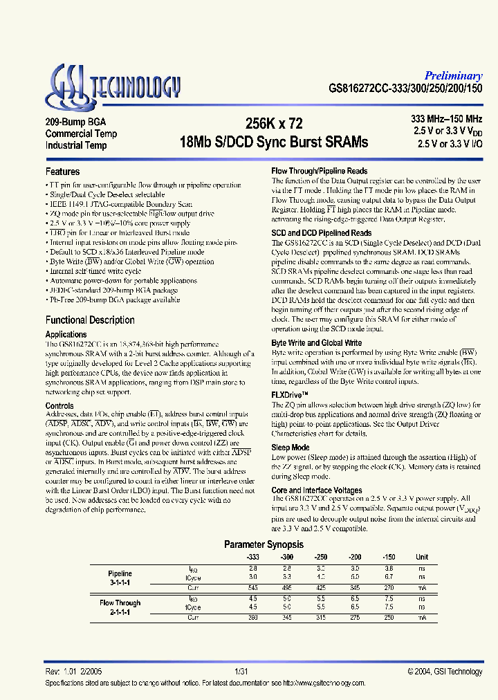 GS816272CC-333_4272224.PDF Datasheet
