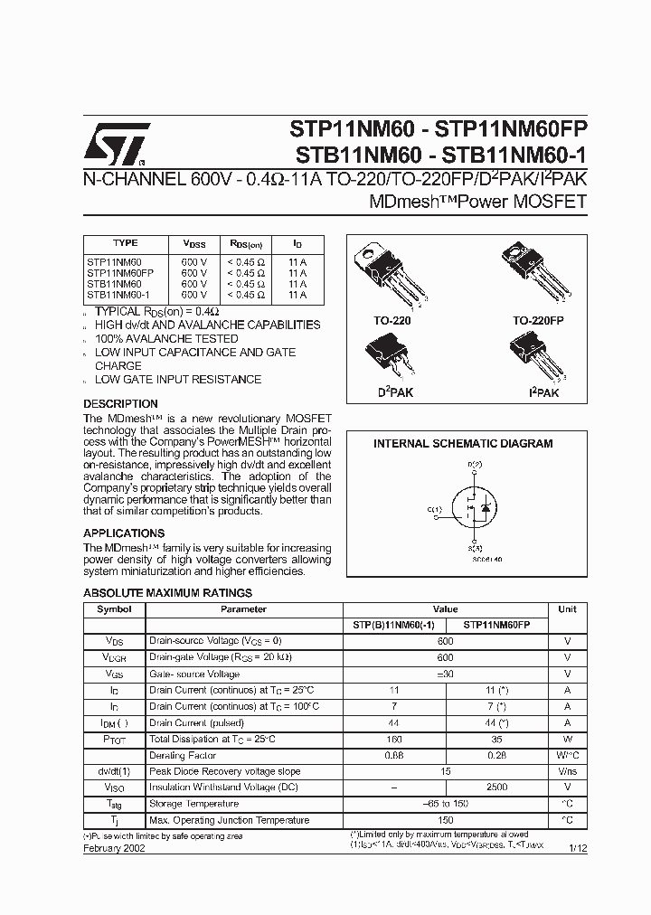 STP11NM60FP_4275972.PDF Datasheet
