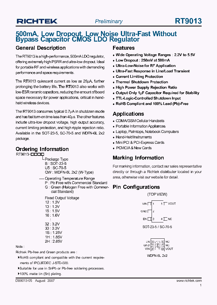 RT9013-33PU5_4276241.PDF Datasheet