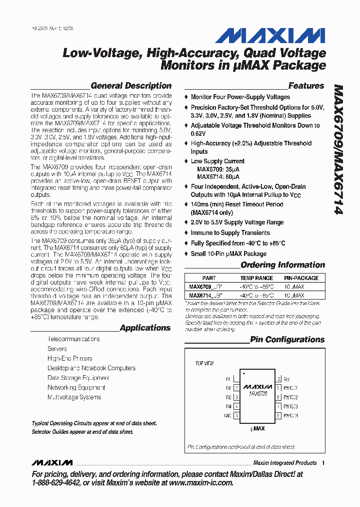 MAX6709IUB_4277231.PDF Datasheet