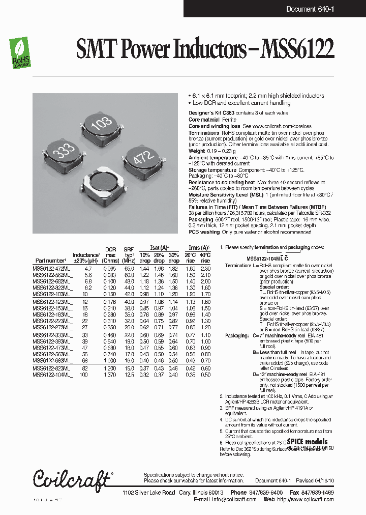 MSS6122-123MLB_4278899.PDF Datasheet