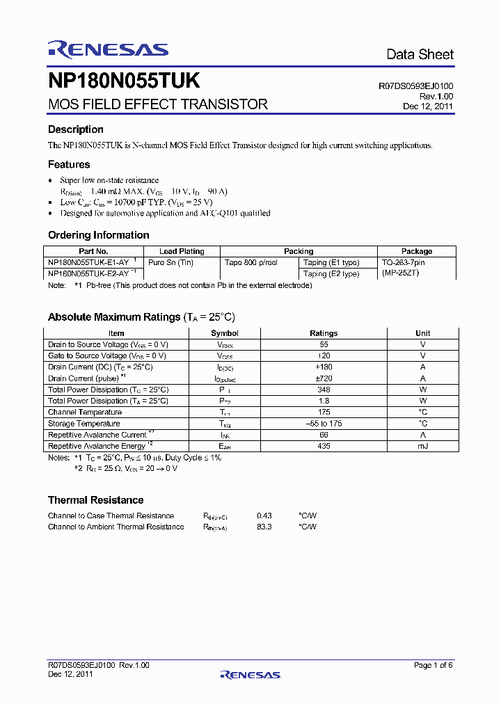 NP180N055TUK-E1-AY_4279577.PDF Datasheet
