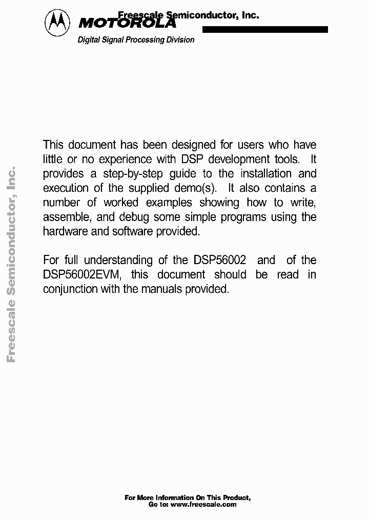 DSP56002EVMUM_4280360.PDF Datasheet