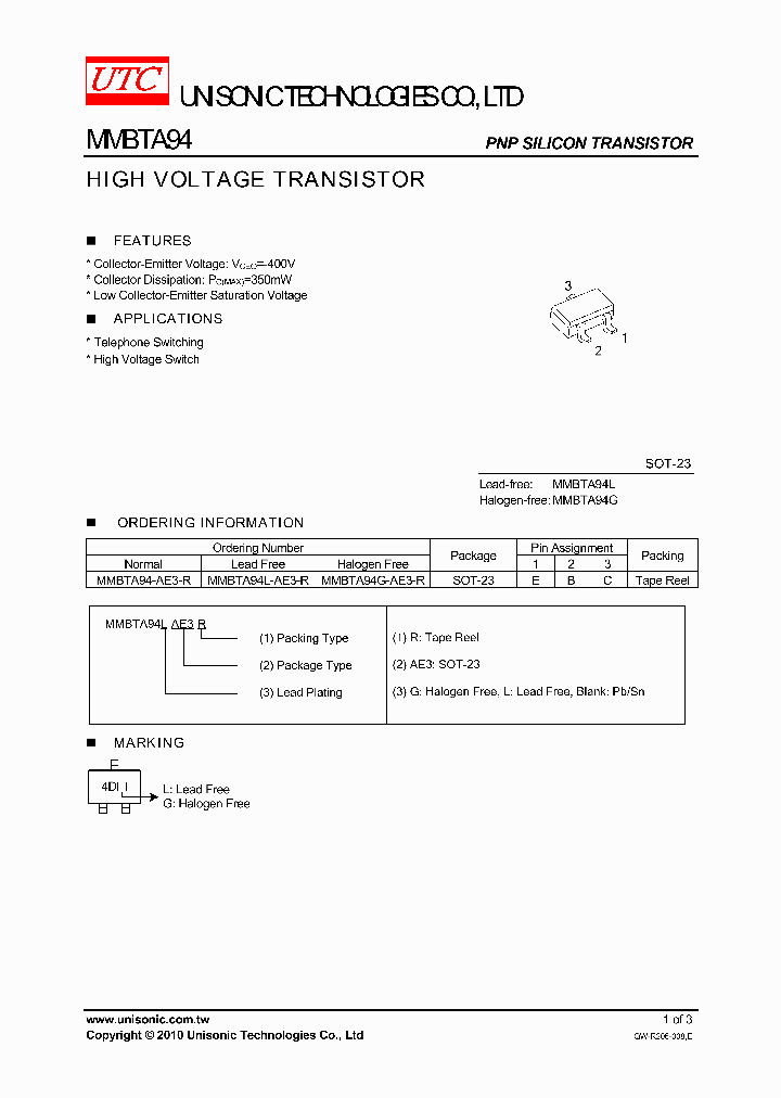 MMBTA94G-AE3-R_4279785.PDF Datasheet