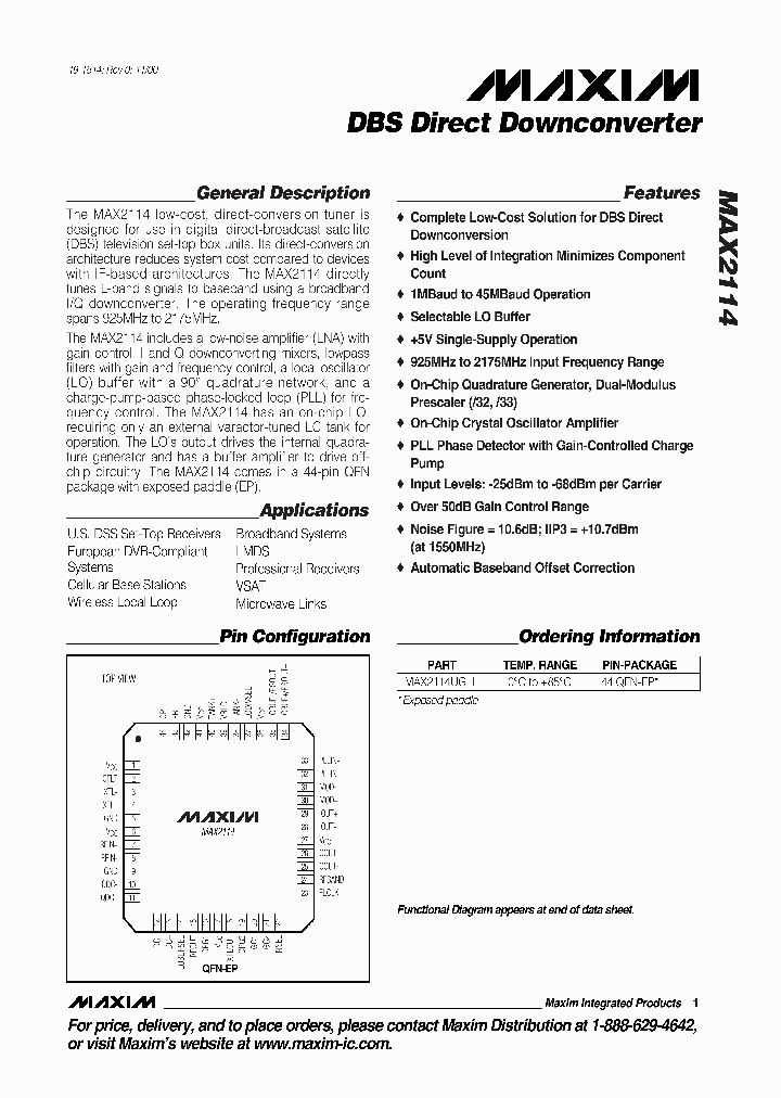 MAX2114UGH-TD_4279053.PDF Datasheet