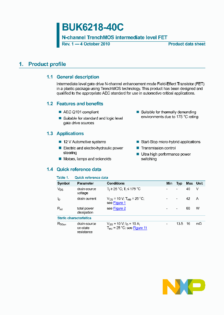BUK6218-40C_4279678.PDF Datasheet