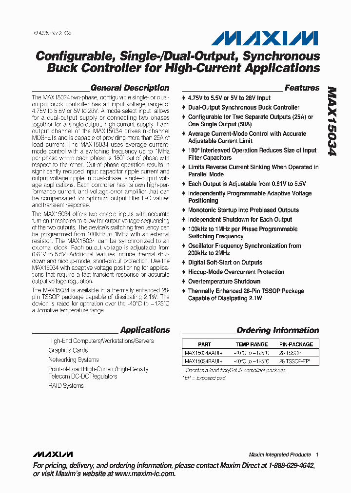MAX15034AAUI_4278987.PDF Datasheet
