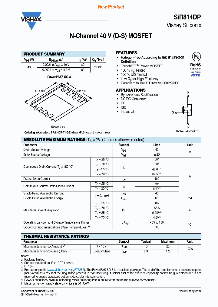 SIR814DP_4279830.PDF Datasheet