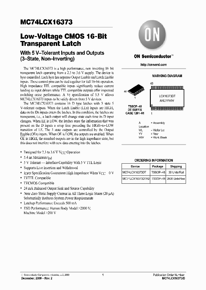 MC74LCX16373-D_4281678.PDF Datasheet