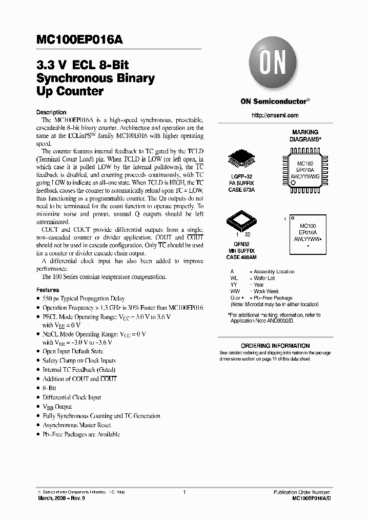 MC100EP016AFAR2G_4283089.PDF Datasheet