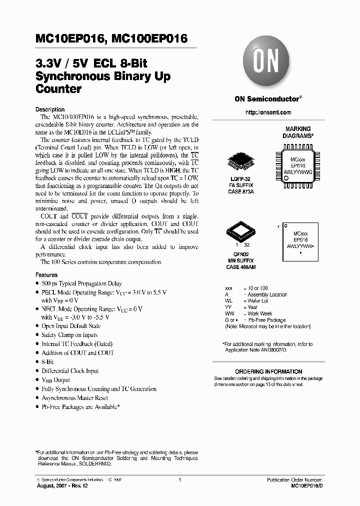 MC100EP016FAG_4283369.PDF Datasheet