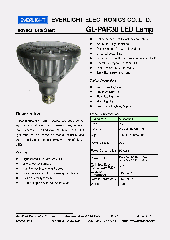 GL-PAR30_4285856.PDF Datasheet