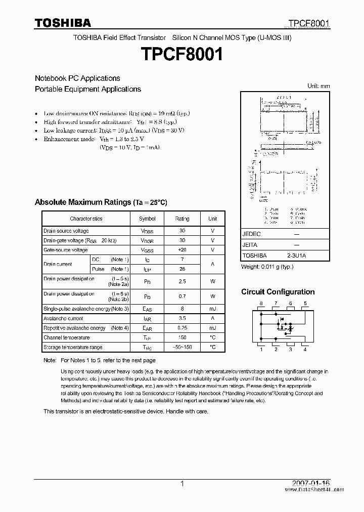 TPCF8001_4286266.PDF Datasheet