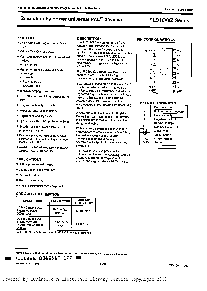 PLC18V8ZBRA_4288793.PDF Datasheet