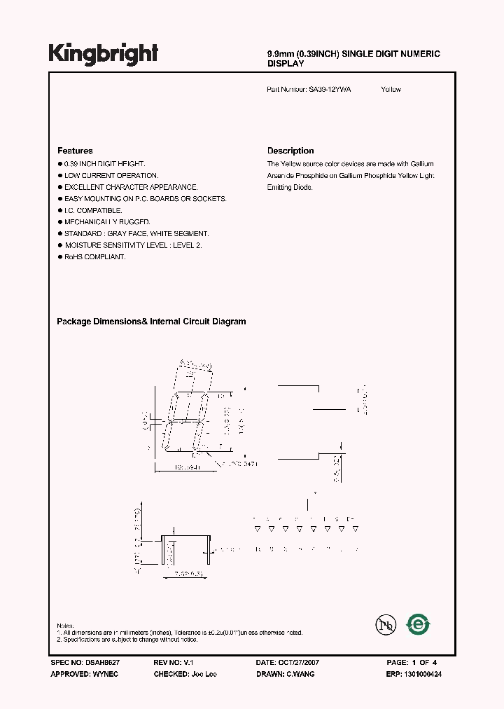 SA39-12YWA_4295418.PDF Datasheet