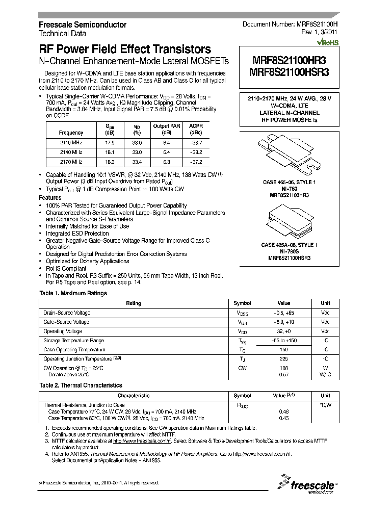MRF8S21100HR3_4304735.PDF Datasheet