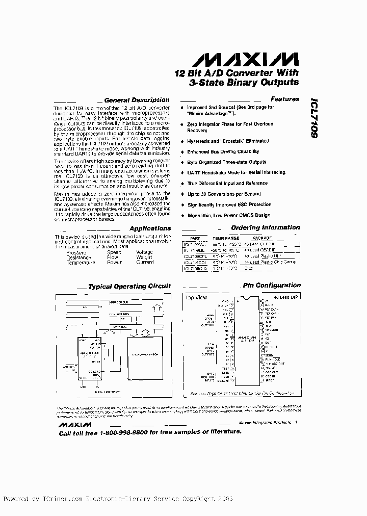 ICL7109EPL_4304403.PDF Datasheet
