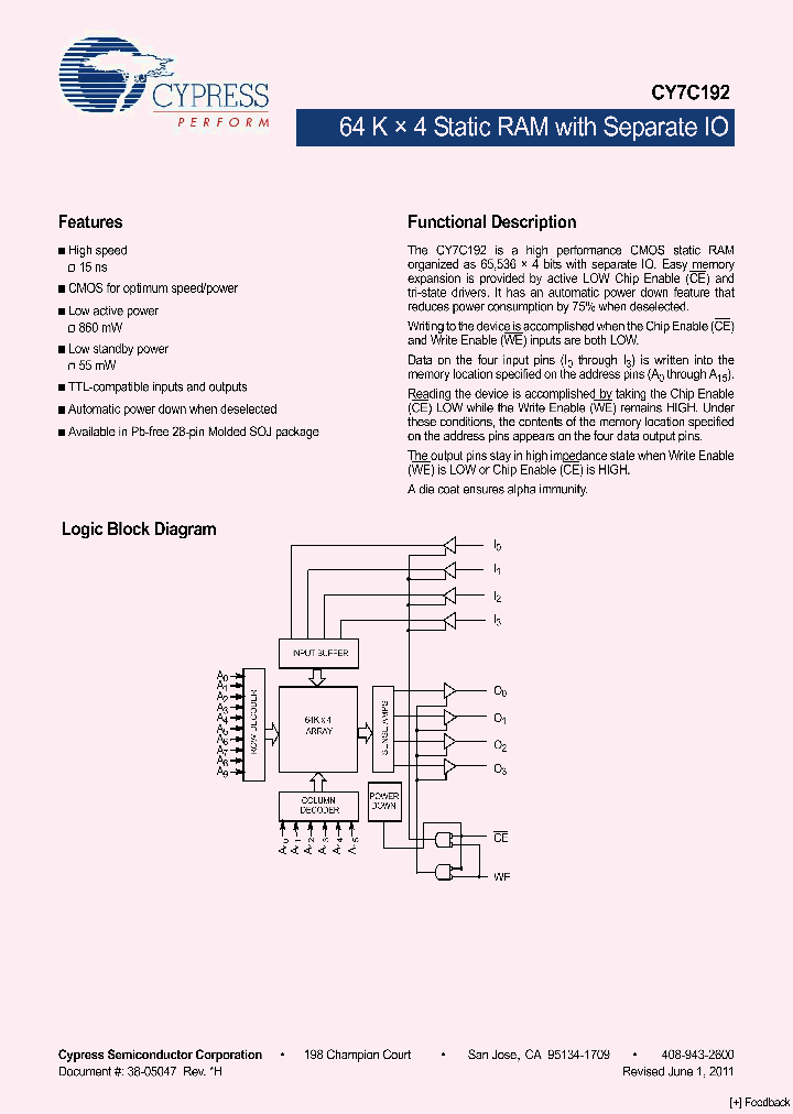 CY7C192-15VXC_4306763.PDF Datasheet