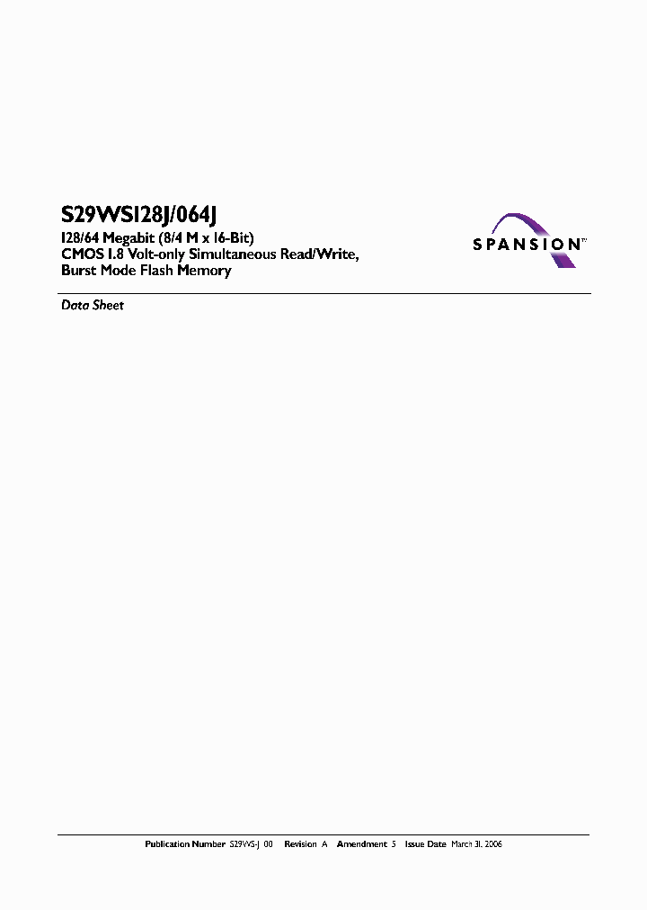 S29WS128J0PBAW10_4303850.PDF Datasheet
