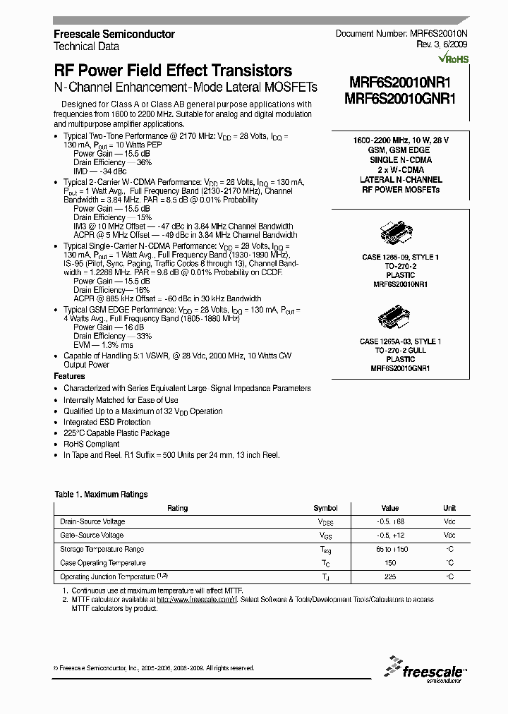 MRF6S20010GNR1_4311622.PDF Datasheet