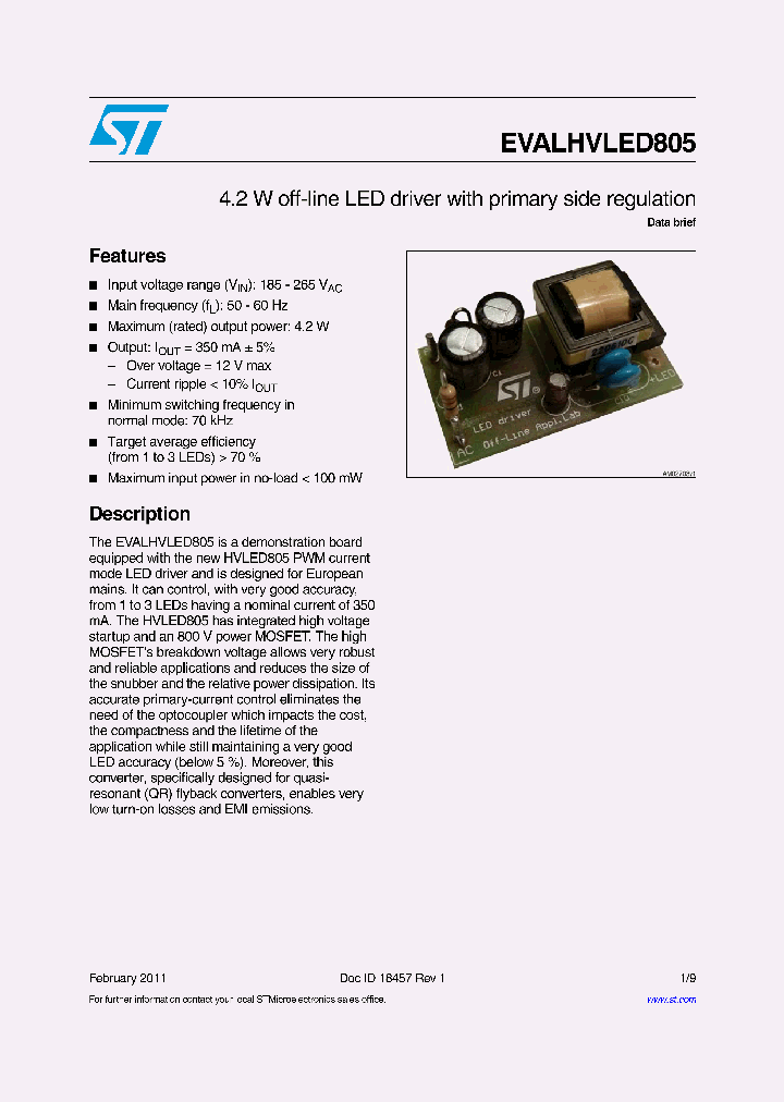 EVALHVLED805_4313690.PDF Datasheet