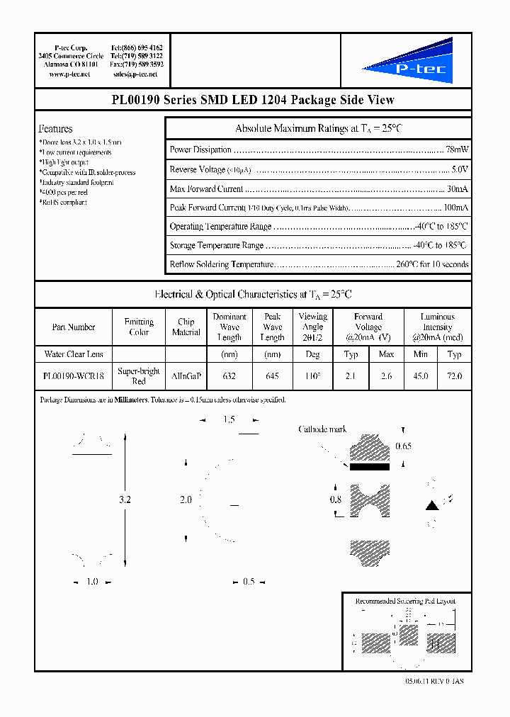 PL00190-WCR18_4317015.PDF Datasheet