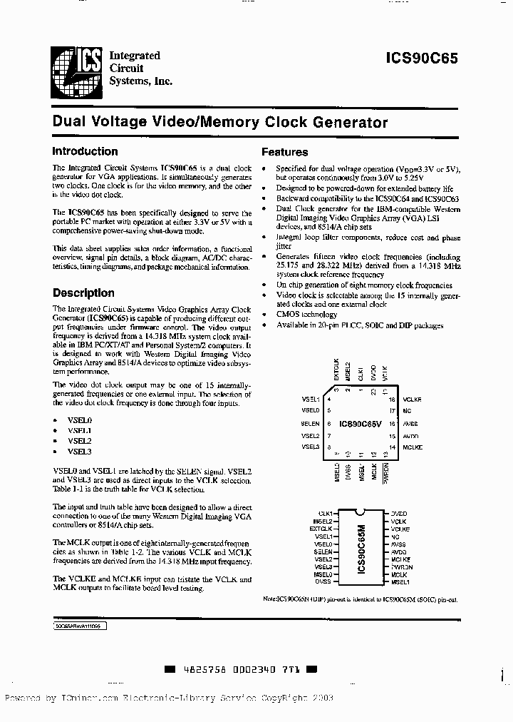 ICS90C65XXXN_4317604.PDF Datasheet