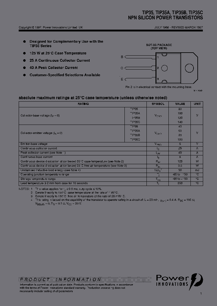 TIP35C_4319226.PDF Datasheet