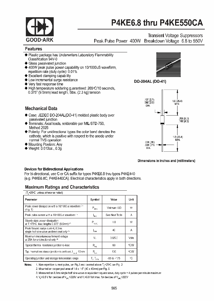 P4KE91_4321635.PDF Datasheet