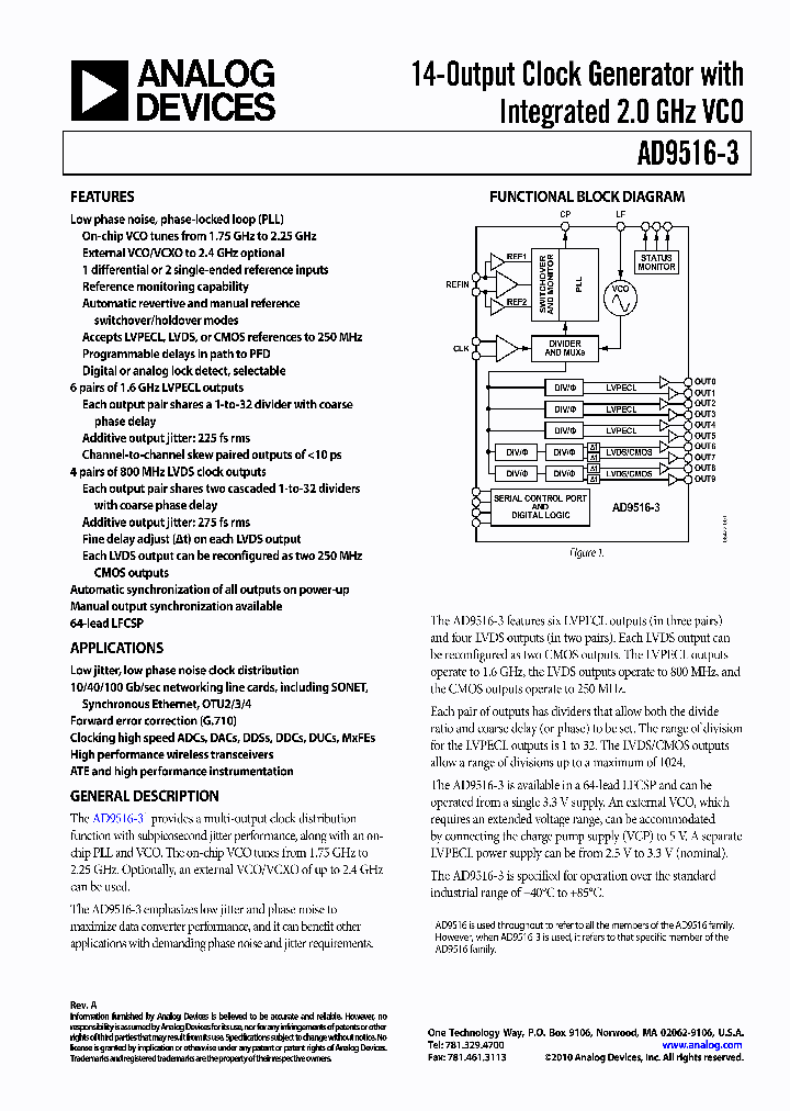 AD9516-3BCPZ_4328413.PDF Datasheet