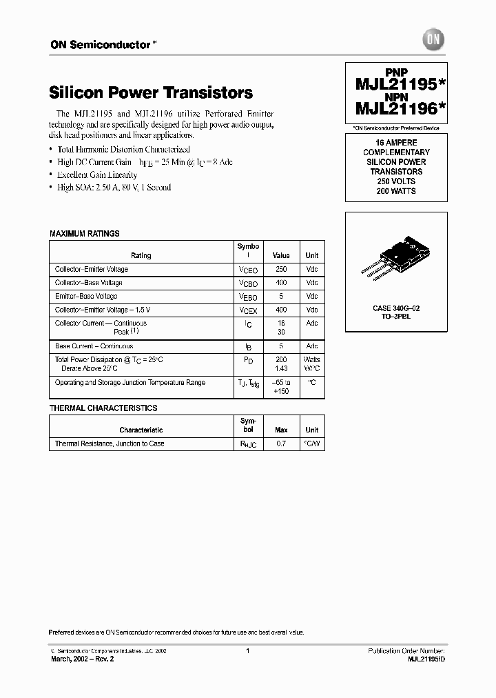 MJL21195-D_4328504.PDF Datasheet