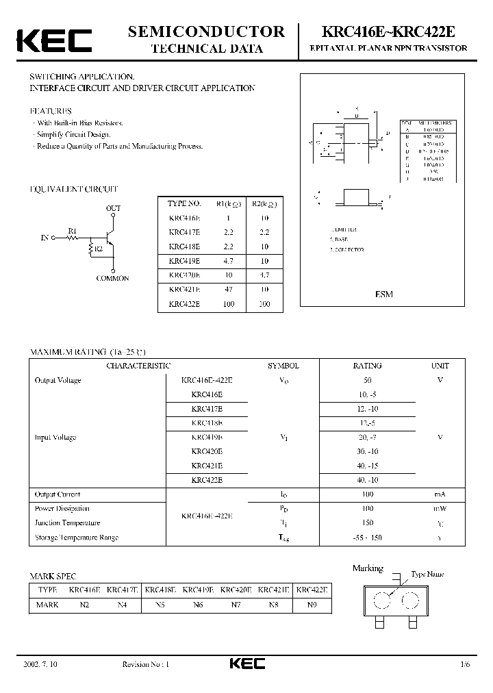 KRC416E_4329050.PDF Datasheet