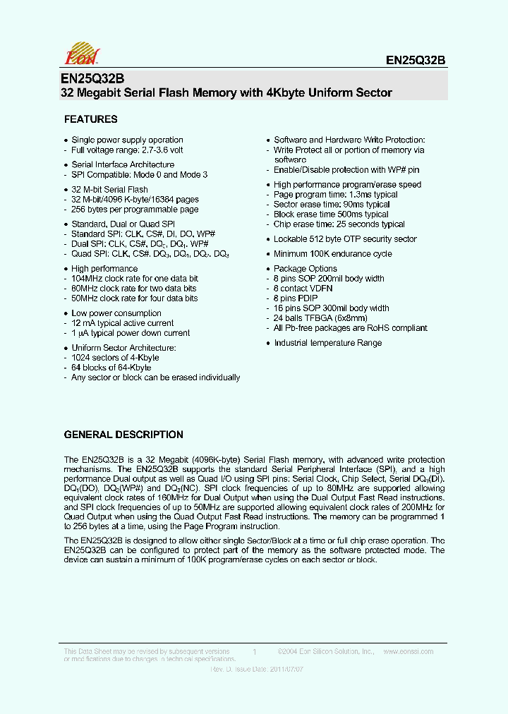 EN25Q32B_4332885.PDF Datasheet