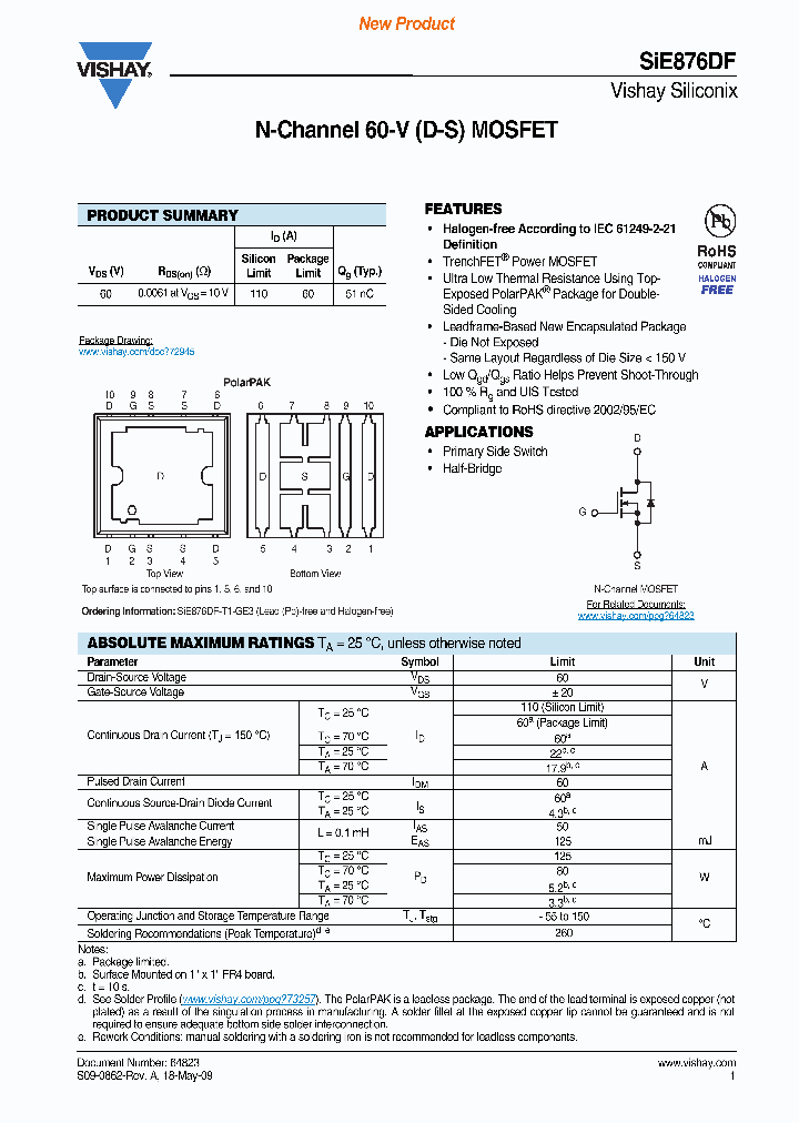SIE876DF-T1-GE3_4336974.PDF Datasheet