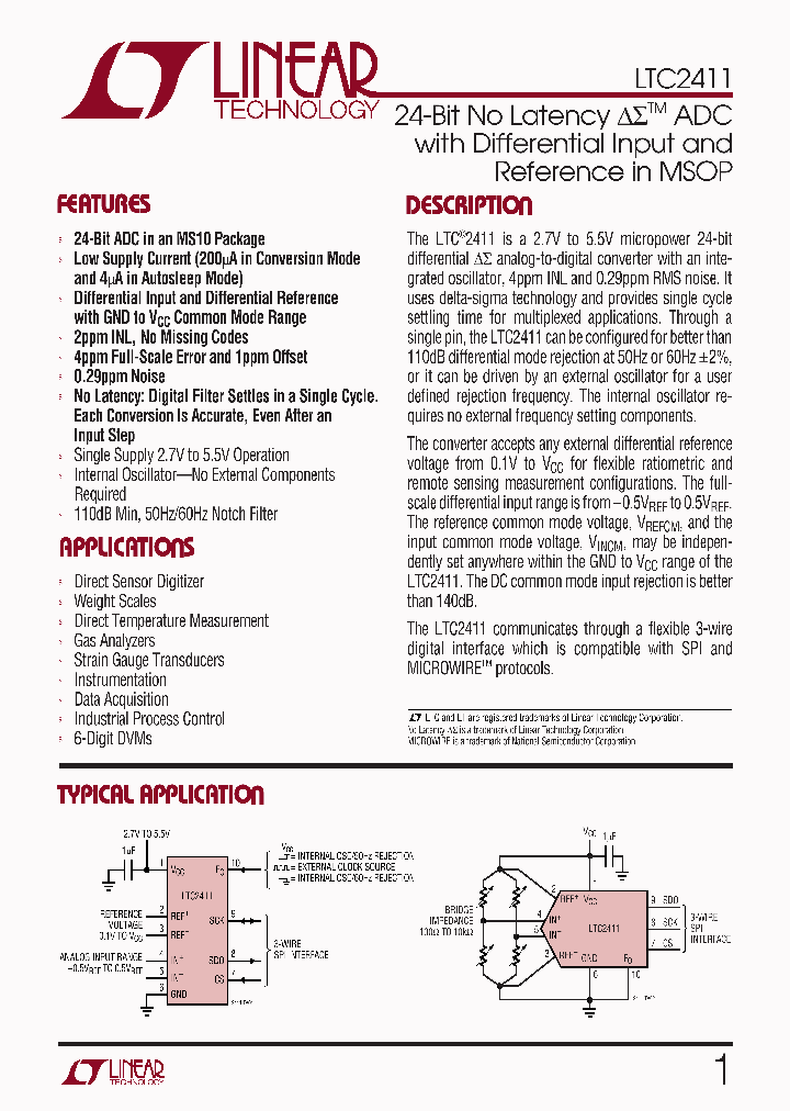 LTC2411CMSTRPBF_4337970.PDF Datasheet