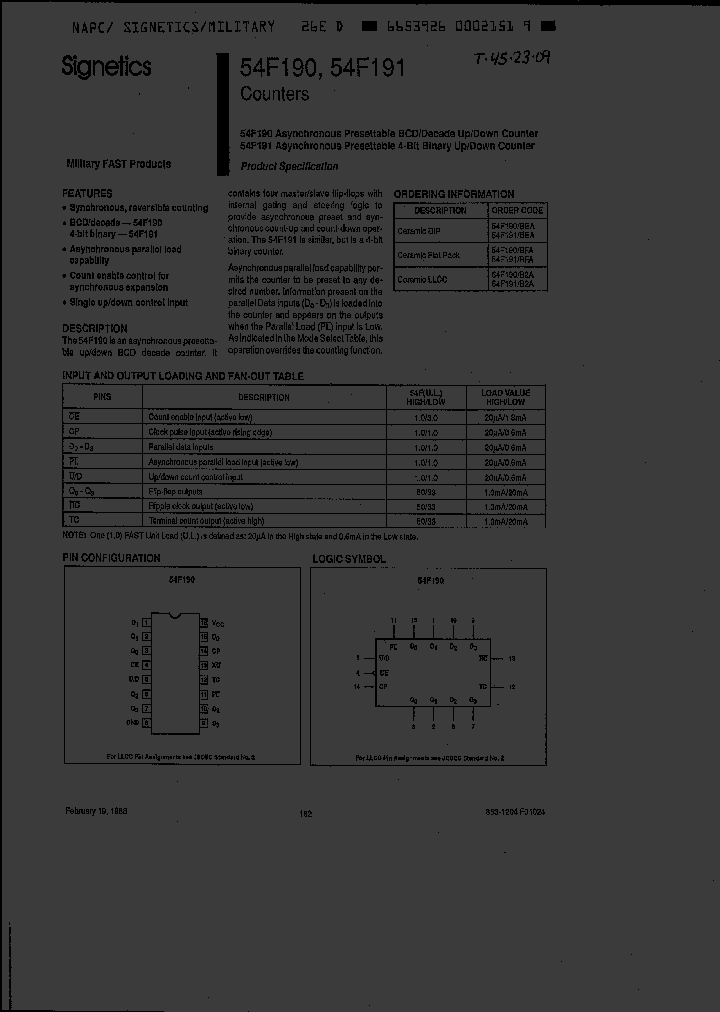 54F191BEA_4340115.PDF Datasheet