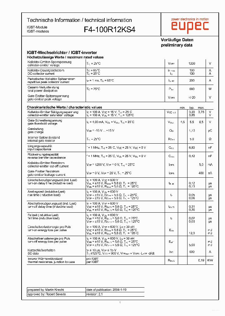 F4-100R12KS4_4341381.PDF Datasheet