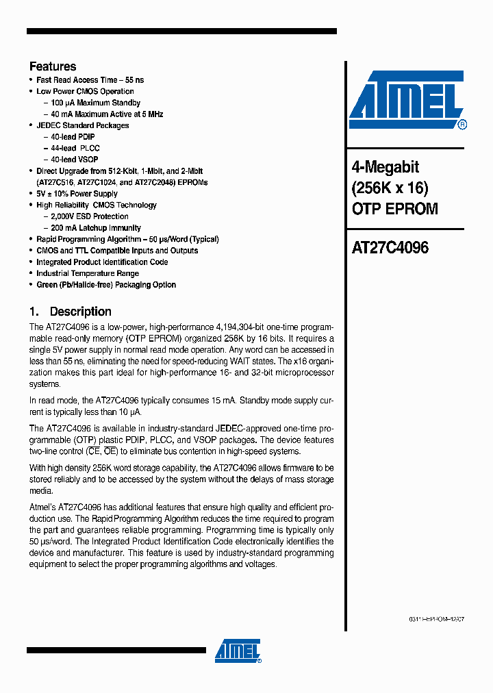 AT27C4096-90PI_4344503.PDF Datasheet