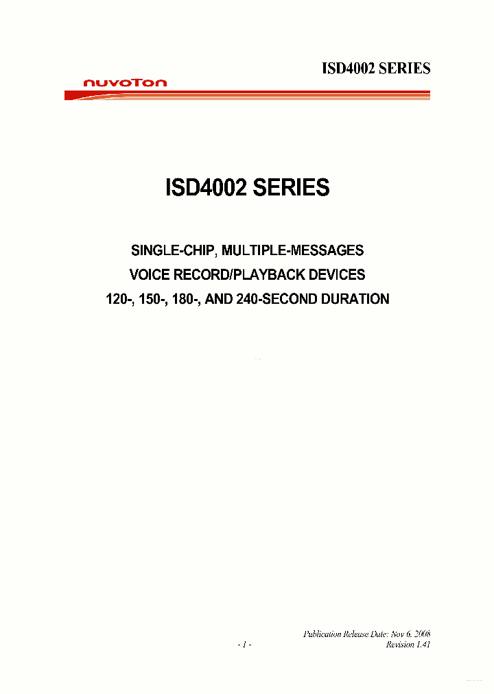 ISD4002_4344623.PDF Datasheet