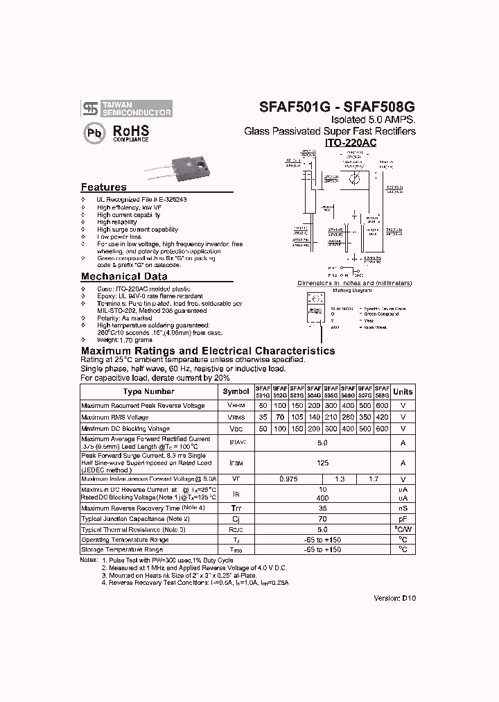 SFAF501G10_4345290.PDF Datasheet