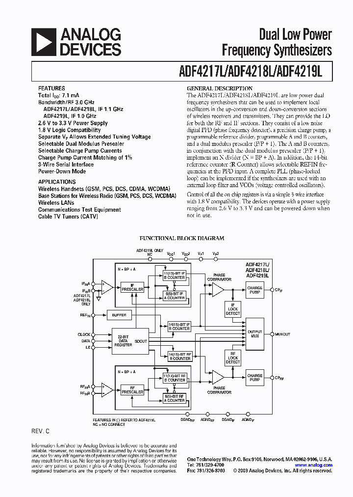 ADF4219LBRU-REEL_4349172.PDF Datasheet