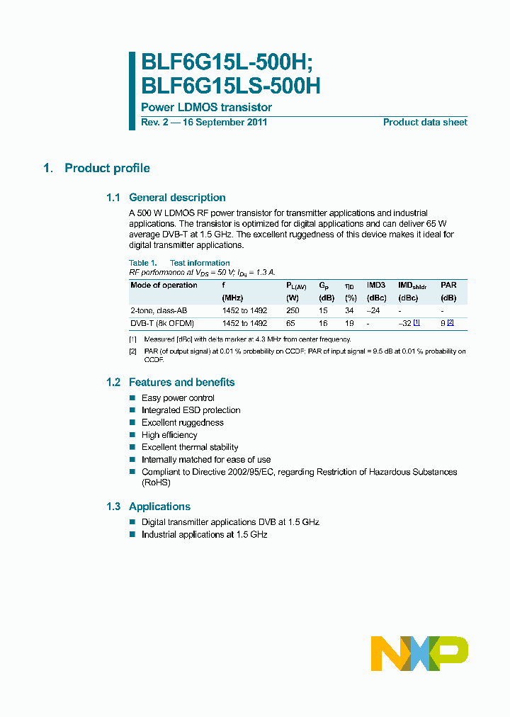 BLF6G15L-500H_4350274.PDF Datasheet