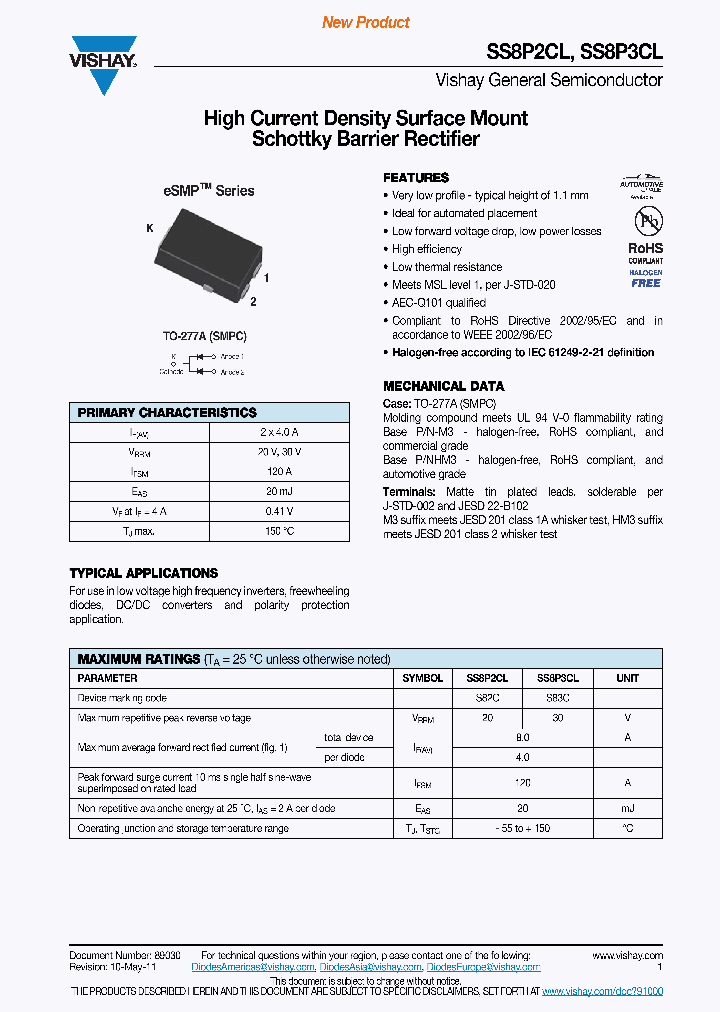 SS8P3CL-M3-86A_4353916.PDF Datasheet
