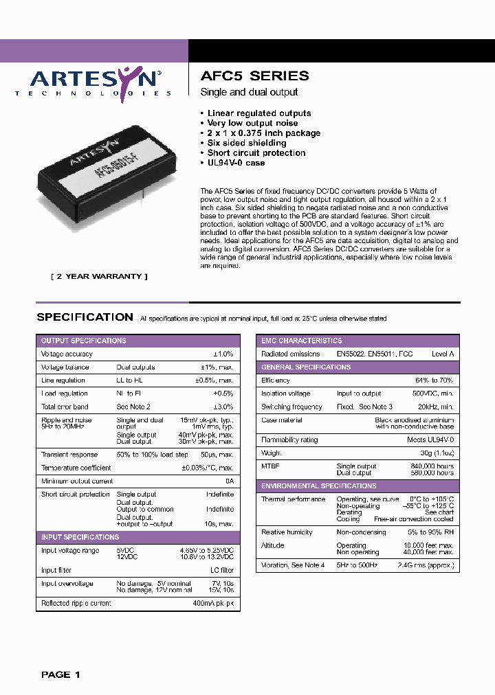 AFC5-05S05_4357088.PDF Datasheet