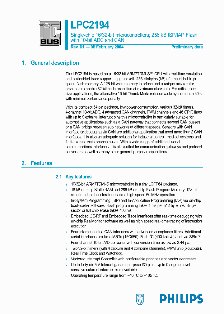 LPC2194JBD64_4360144.PDF Datasheet