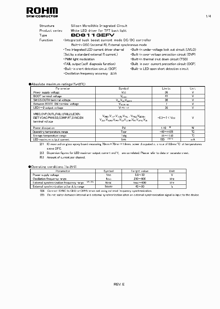 BD8113EFV_4360530.PDF Datasheet