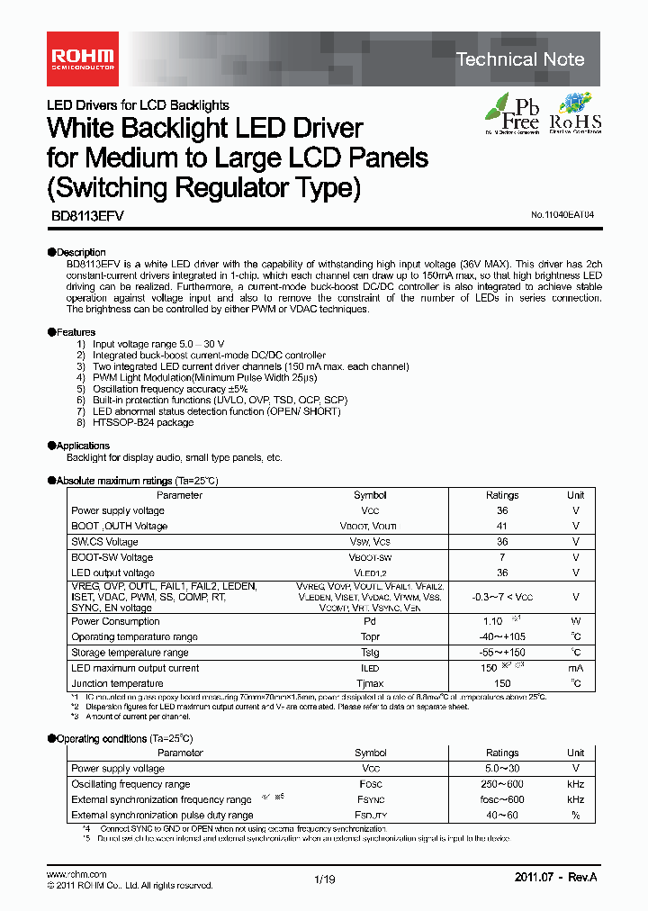 BD8113EFV_4360531.PDF Datasheet
